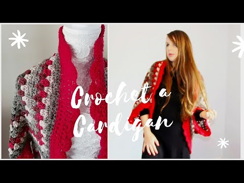 Crochet Easy Cardigan / The Red Velvet Shell Stitch Cocoon Cardigan Tutorial