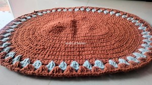 Handmade Crochet Round Table Mat – Rustic Terracotta & Natural Wool Boho Artisan Home Décor-25x20inch - Etsy Australia