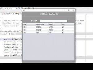 Java Swing - Filter Data pada Tabel