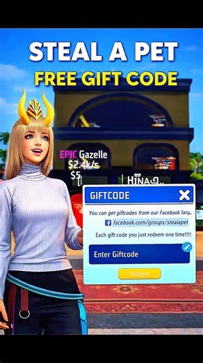 Steal A Pet New Gift Code 🔥 | Instant Rewards Trick! #freefire #craftland