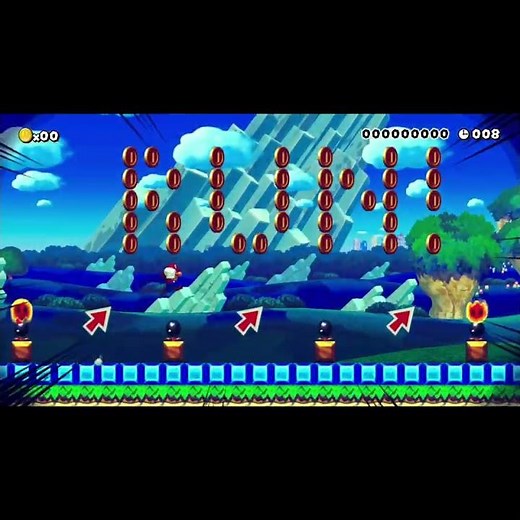 110 Mario Hurdles by Lo Snupo #shorts 🍄Super Mario Maker 1 ✹Wii U✹ No Commentary #dpq