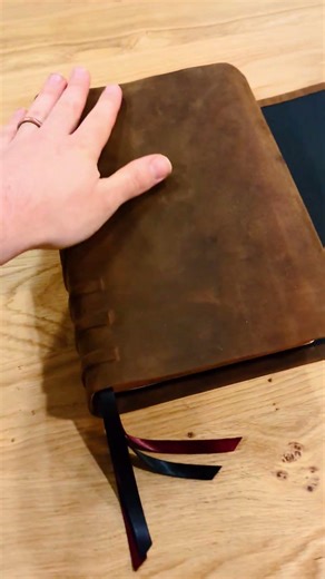 Handcrafted KJV Leather Journaling Bible - Rustic Leather