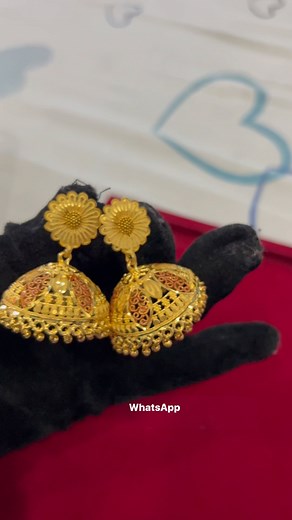44 reactions | 1.5 gm gold plated jhumka WhatsApp 9117132246 By ziya creation price 1499 | Ziya creations | Facebook