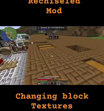 Changing block texture with ReChiseled mod #minecraft ##gaming #games #gamer #gameplay