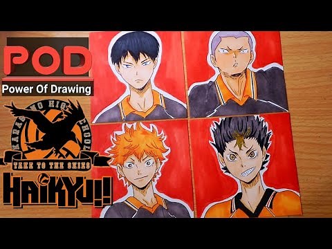 How to Draw Haikyuu Characters ( Easy Anime Drawing )