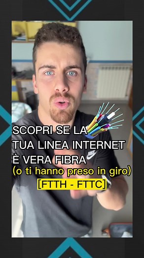 Scopri se la tua è vera #fibra oppure il tuo fornitore #internet ha approfittato promettendoti la fibra #openfiber #ftth #fttc