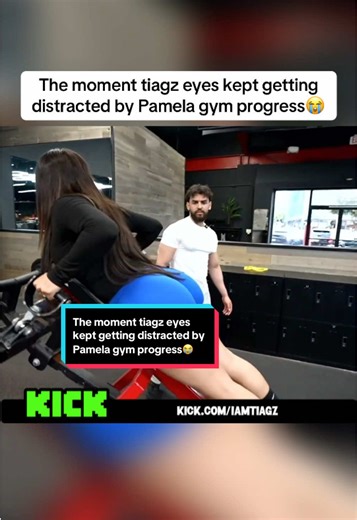 The moment tiagz eyes kept getting distracted by Pamela gym progress😭 #fyp #tiagz #pamela