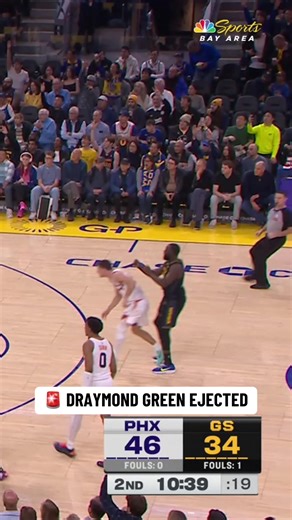 Draymond Green was ejected after picking up his 2nd technical of the game #nba #nbabasketball #basketball