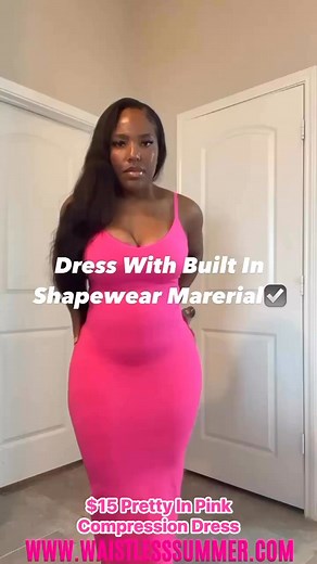 $15 COMPRESSION DRESS?! YESSSS, You Know Waistless Summer Will Have You Snatched No Matter What! This Dress Has Built In Compression Material So You Don’t Have To Put Any Other Shapewear If You Don’t Want To!! WWW.WAISTLESSSUMMER.COM | Waistless Summer