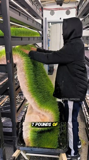 7 Days to Grow 67 Pounds of Cow Food Indoors! | Revolutionary Hydroponic Farming #viral #trending