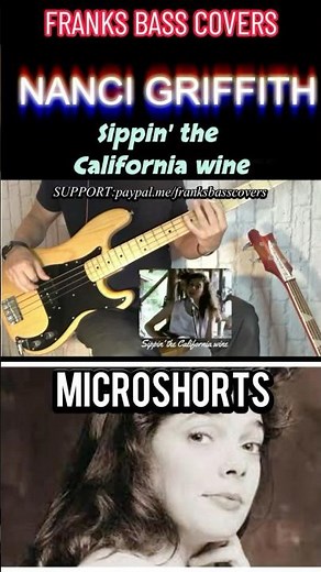 LONE STAR STATE OF MIND - NANCI GRIFFITH | FRANKS BASS COVERS #microshorts