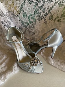 Powder Blue Wedding Shoes High Heels Modern,old Hollywood High, Blush Pink High Heels,open Toe T Strap Satin Pumps 3.5",great Gatsby Shoes - Etsy