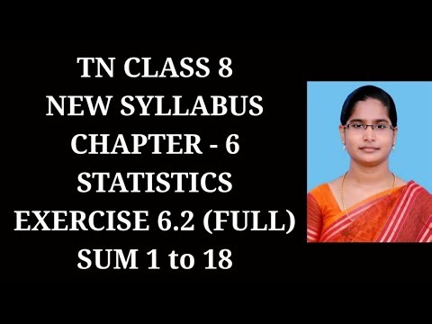 8th maths ch-6 Statistics Ex-6.2 Full (1 to 18 sums) | Samacheer One plus One channel