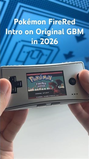Pokémon FireRed Intro on Original GBM in 2026 #console #nintendo #gameboymicro #pokemon