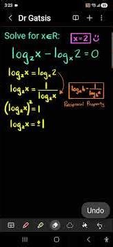 #solve #logarithmic #equation with #reciprocal #property