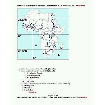 Marking guide Social Studies National Exam p6 questions and answers