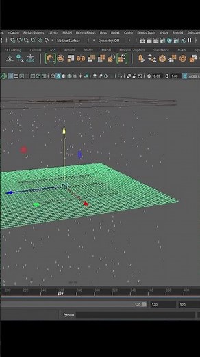 How to make rain in maya #maya #fx #rain #3d