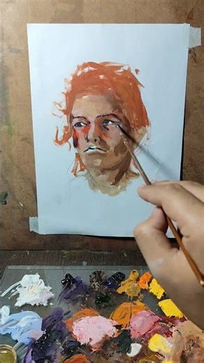 learn how to draw face with the help of oil colours/ learn how to apply oil colour on loomis method