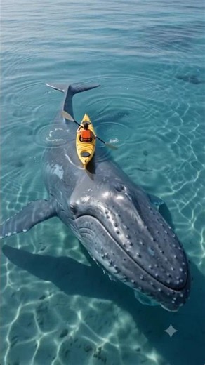 A Giant Whale Appears Beneath a Tiny Kayak 🐋 | Ocean Giants in 4K