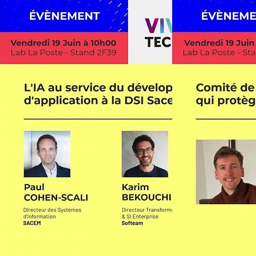 RDV à ‪@VivaTechnology‬ sur le Lab de ‪@laposte‬ Groupe : notre programme de ce vendredi 19 juin