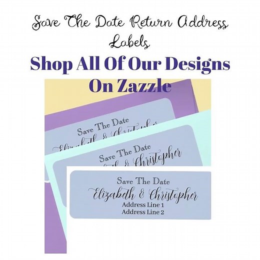 Save the Date return address labels #zazzlemade