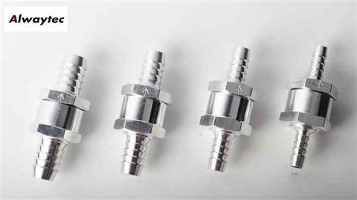 Aluminium Alloy One-Way Valves  Non-Return Check Fuel Valve for Low Pressure System Smooth Casting Technics