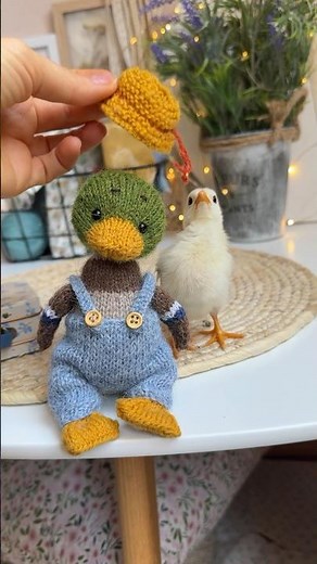 Knitted friends 😃 #knitting #knittingpattern #knit #knitted #knitduck