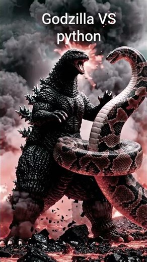 Godzilla Godzilla versus python fighting
