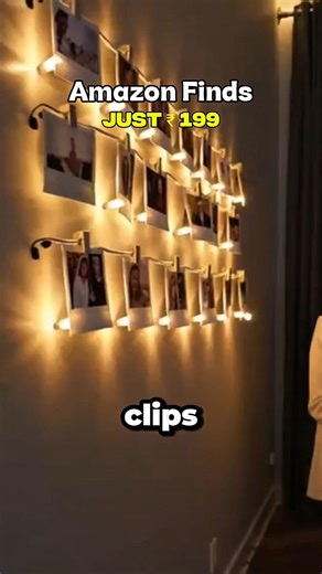 Light clips holding photos / ₹199 🌟#shorts #amazonfinds #lightclips #homedecor #gifts #decoration