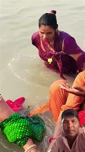 Open Bath Ganga Snan | Holy Ganga River Bath Ritual #ganga #shortvideo #shorts