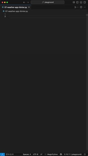 Laskenta Technologies Limited on Instagram: "Simple Weather App in Python #coding #python #programming #fyp Using tkinter and the Geocoding API!"