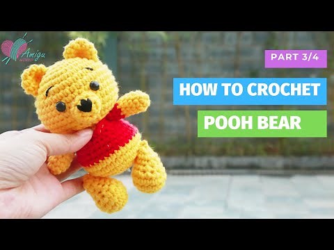 #189 | Amigurumi Pooh Bear Crochet Pattern (3/4) | How To Crochet Amigurumi Animal | AmiguWorld