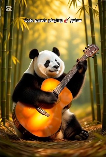 Panda’s Guitar Magic | Cute Panda Playing Guitar