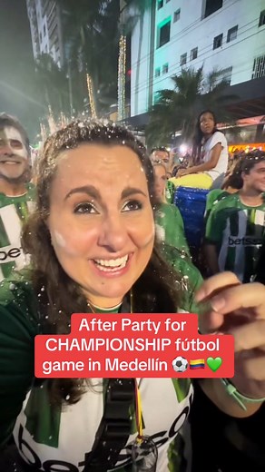 Medellin after a fútbol championship game is WILD! 🤍💚🇨🇴 Vamos Verde! Atletico Nacional just won and you have to see the after party!! #fútbol #futbol #futbolcolombiano #futbolcolombia #fútbolcolombiano #atleticonacional #atleticonacionaldemedellin #atléticonacional #medellin #medellín #medellincolombia #soccer #expatlife #expatliving | Colombia Expats