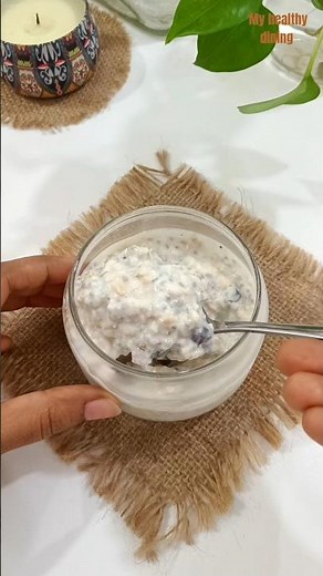Overnight oats chia seeds breakfast recipe