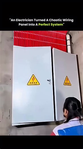 ThinkPill on Instagram: "A tangled electrical cabinet was completely rebuilt into a clean, organized control panel. Each wire was cut to the correct length, routed through cable ducts, and color-coded for instant identification. Breakers, terminals, and connections were aligned precisely to improve safety, airflow, and fault tracing. This kind of professional wiring reduces fire risk, prevents errors, and makes maintenance faster and more reliable. What looks like aesthetics is actually high-lev