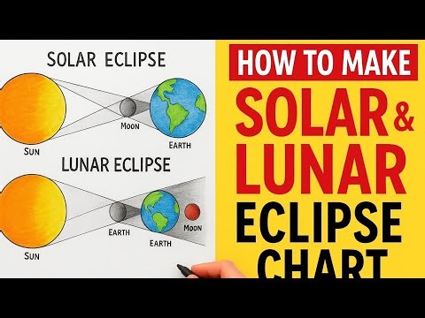 How to Make Solar & Lunar Eclipse Chart | Easy School Project
