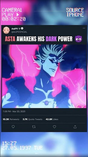 ASTA AWAKENS HIS DARK POWER 👿 | #blackclover #asta #anime #edit #amv