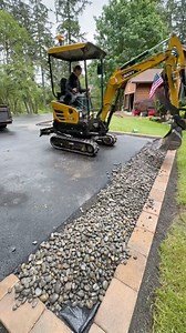 Cassia kicking butt installing river rock! 🪨 💪🏼 #yougogirl #landscapingehancements #landscaping #excavation #sany #sanyexcavator #riverrock #cowlitzcounty | B&B Landscaping Services Inc.