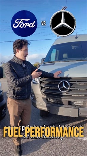 Foxvans on Instagram: "Sprinter vs. Transit: Fuel Economy ⚡️ Sprinter: Gets 20–23 MPG with its 9-speed transmission and 2L diesel engine. Supports a 45-gallon aftermarket tank for up to 1,000 miles per fill-up. Transit: Offers 12–14 MPG with fewer options for fuel tank upgrades, maxing out at a 30-gallon tank and ~400 miles per fill-up. For efficiency and range, the Sprinter is the clear winner!"