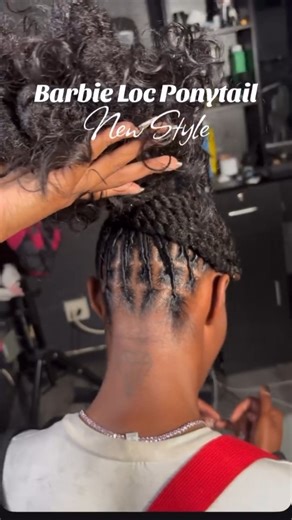 Locgician on Instagram: "BARBIE LOC PONYTAIL 💕🌸 Locgician @_joycreations_ #locgician #goodlocday #cleanparts #locponytail #locinspiration"