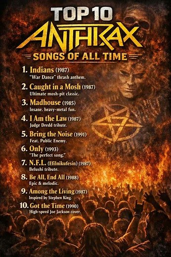 The Top Ten Anthrax songs of all time
