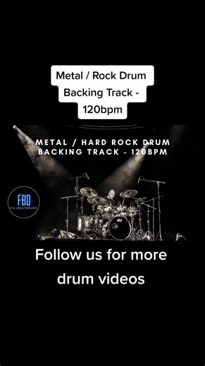 Follow for more drum backing tracks - Metal & Hard Rock drums only backing track - 120bpm #drums #backingtrack #duet #duetthis #stichthis #musiciansoftiktok #drummersoftiktok #music #drummers #metal #rock #heavy #beats #metaldrummer #rockdrummer
