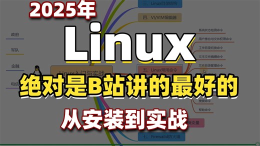 Linux操作系统从基础入门到精通必学教程！通俗易懂，2025最新版，学完即可就业！