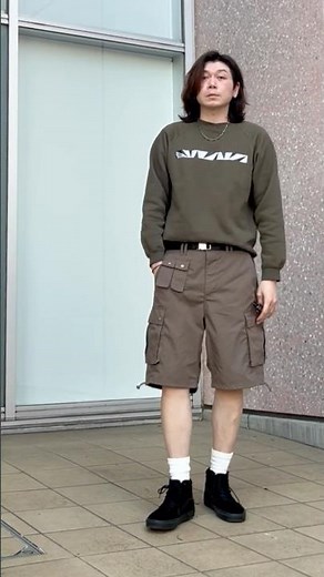 GU × ENGINEERED GARMENTSのスウェットを使ったコーデ【ヘビーウェイトスウェットプルオーバー 】【Today's Outfit】#shorts #fashion #GU