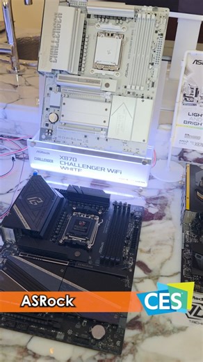 Funky Kit on Instagram: "Check out the new Challenger series and ROCK series of motherboards from ASRock 😍🔥 @asrock_official #asrock #rockseries #challengerseries #motherboards #ces2026 🛒 Shop: http://amzn.to/2tRHCPS ➡️ Subscribe: https://tinyurl.com/5bw3bhvj 📸 IG: https://tinyurl.com/bdhvpyxt ✅️ TikTok: https://tinyurl.com/yeytcx9w 🎁 Giveaways: https://tinyurl.com/3rx253r6 📕 RedNote: https://tinyurl.com/a8zyp4ds 🗣️ XPCM Group: https://tinyurl.com/3hzpt68d 🛠️ Rig Builder: https://tinyurl