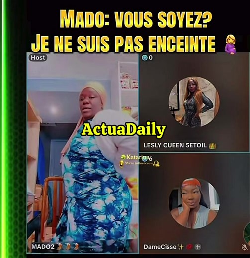 Mado en live, affirme de ne pas être enc€int€ comme les gens le prétendent #cotedivoire #ayarobert #aureliefatiga #maabio #mado