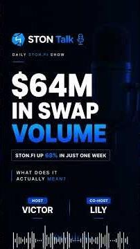 STON.fi Hits $64M in Weekly Volume — What Does It Really Mean? | STON Talk