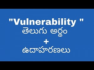 Vulnerability meaning in telugu with examples | Vulnerability తెలుగు లో అర్థం @meaningintelugu