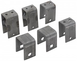 Tandem-Axle Trailer Hangers for 2" Slipper Springs - 4-1/4" Front, 5-1/4" Rear Redline Trailer Suspe